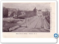 Clinton - Looking at town across the Main Street Brisge - c 1910