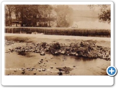 Clinton - Mill and Dam From Bridge
